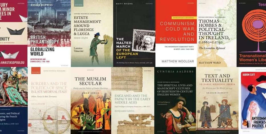 a collection of book covers published by Oxford Historical Monographs